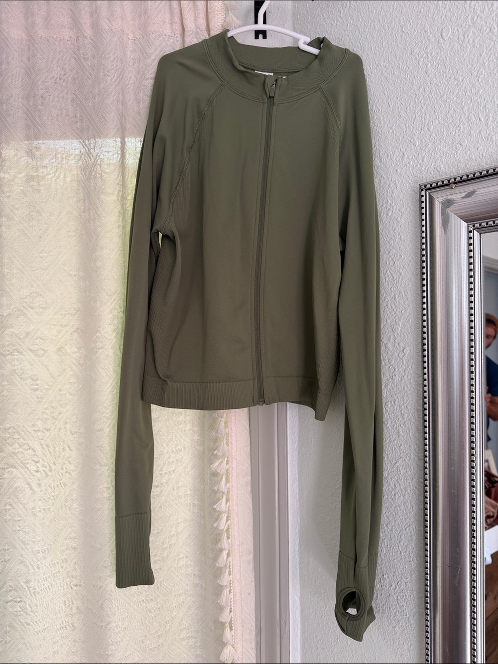 JoyLab Olive Zip-Front Lightweight Athletic Jacket